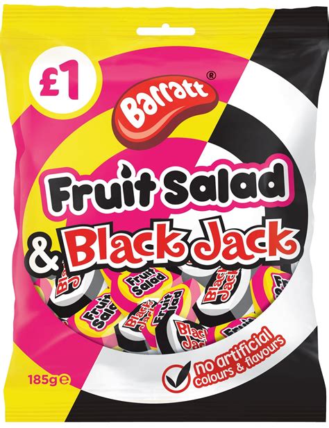 Barratt Blackjack And Fruit Salad Chews Pm 12x185g Regular Stock Hp Imports