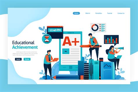 Landing Page Of Educational Achievement Academic Performance Student