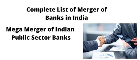 Complete List Of Merger Of Banks In India 2021 Insuregrams