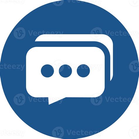 Chat Icon Design In Blue Circle 14441080 Png