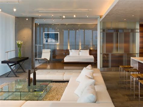 Embossed finishing in ail colours of our sample catalogue. Glass wall between bedroom and living room? What about ...