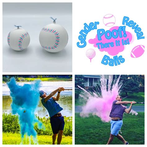 Softball 2x Powder Of Baseball Gender Reveal Balls Pack Custom Color