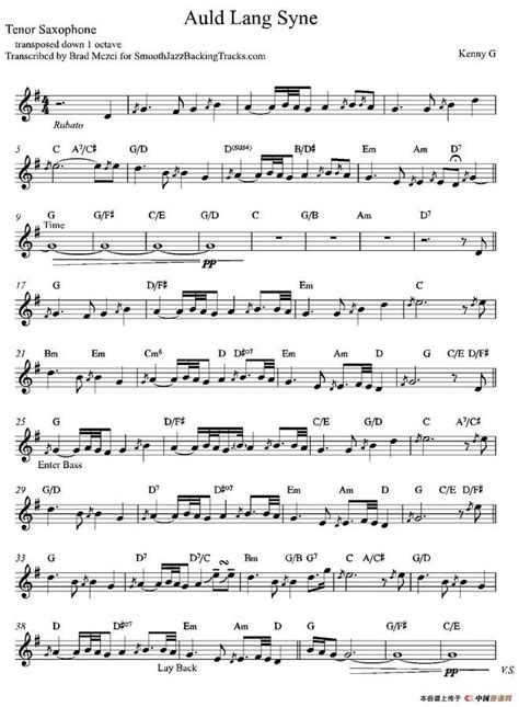 The phrase has been a commonplace in scots for centuries and isn't far removed from the english 'once upon a time'. Auld Lang Syne(五线谱) 鹿鸣音乐网