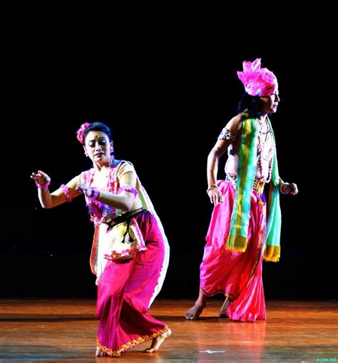 Manipuri Dance Drama In Pink Manipuri Dance Indian Classical