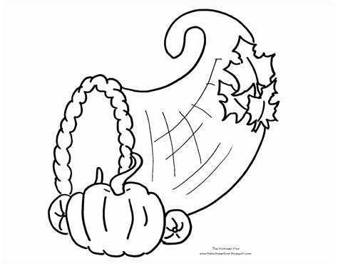 Download Free Printable Cornucopia Coloring Pages - Coloring Home