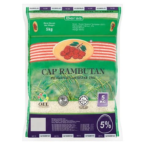 Paparan skrip video tular seorang lelaki mendakwa beras cap rambutan sebagai beras plastik. Cap Rambutan Super Special Tempatan Rice 5kg - Tesco Groceries