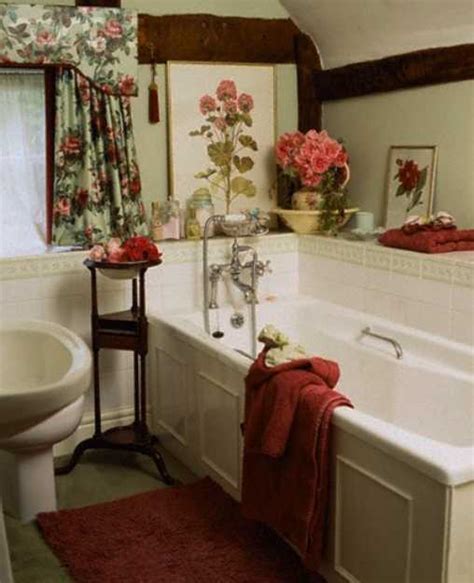 Colorful Bathroom Decorating With Flowers Adds Luxury To