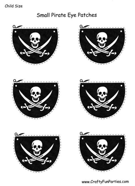 Kids Pirate Printable Eye Patches Pirate Crafts Pirate Kids Pirate