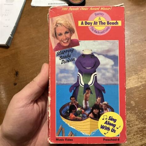 Barney A Day At The Beach Vhs 1992 Rare Barney Sing Along With Sandy