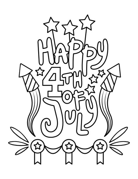 Printable Fourth Of July Fireworks And Stars Coloring Page Hot Sex