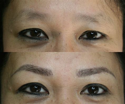 Eye brow tattooing has become all the rage at the moment with many celebrities sporting a thicker brow. Pin by Mileide Marques on Microblading eyebrows ...
