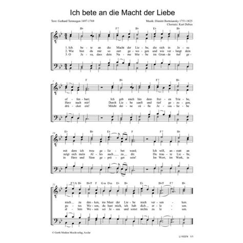 Ich bete an die Macht der Liebe (Noten - Download)