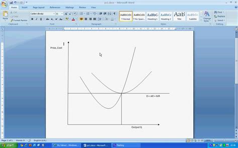 Drawing Perfect Competition Diagram In Microsoft Word Youtube
