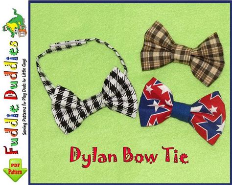 Boys Bow Tie Pattern Necktie Pattern Toddlers By Fuddieduddies