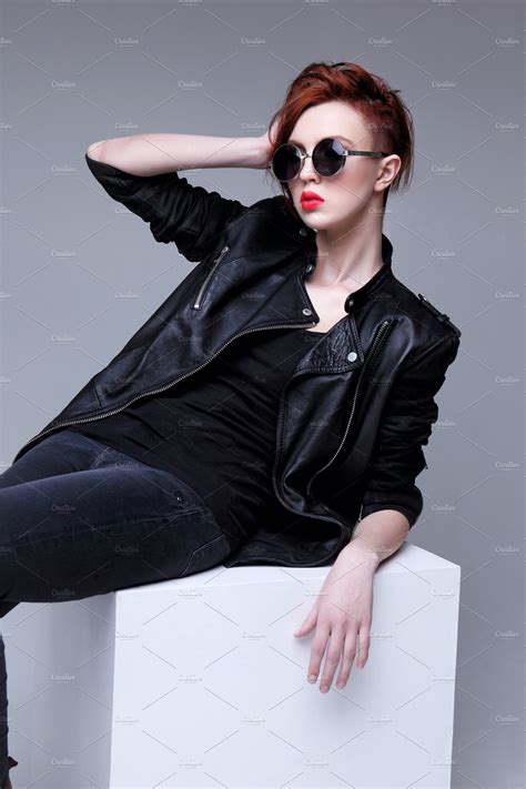 Redhead Fashion Model In Sunglasses ~ Beauty And Fashion Photos ~ Creative Market