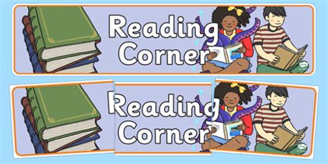 Reading Corner Display Banner Classroom Area Signs Ks1 Book Area Book