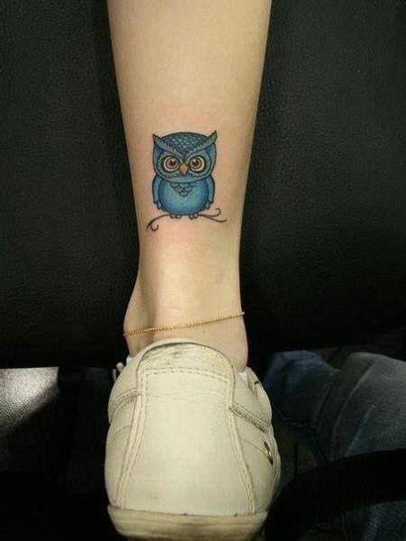 An Owl Tattoo On The Ankle