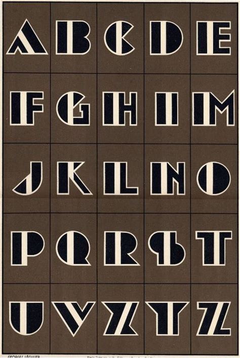Typography Art Deco Alphabet