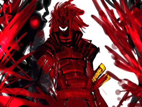 Red Samurai By Maniacpaint On Deviantart