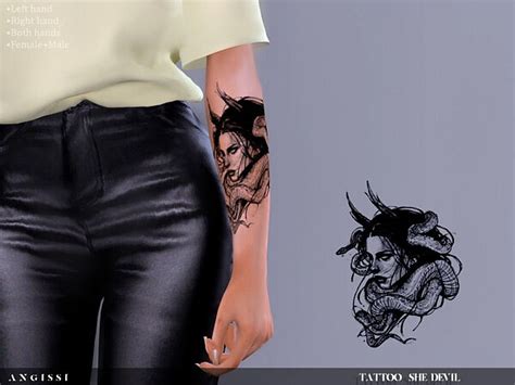 Tattoo She Devil By Angissi From Tsr Sims 4 Downloads