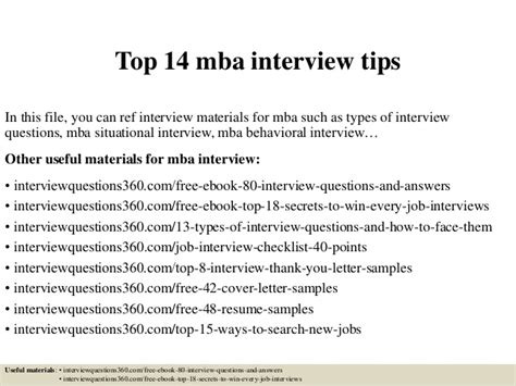 Don't worry, this interview thank you note should be short and sweet. Top 14 mba interview tips