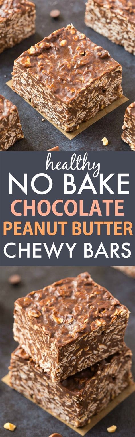 Pour mixture over oats in a mixing bowl and stir to coat oats. Healthy No Bake Chocolate Peanut Butter Chewy Bars (Vegan ...