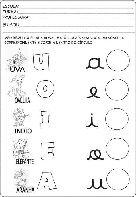 Atividades Infantis As Vogais Desenhos Para Colorir Atividades