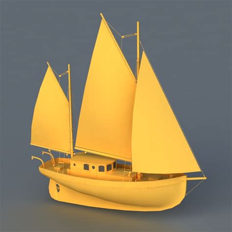 Sailing Boat 3d Model 3ds Maxobject Files Free Download Modeling