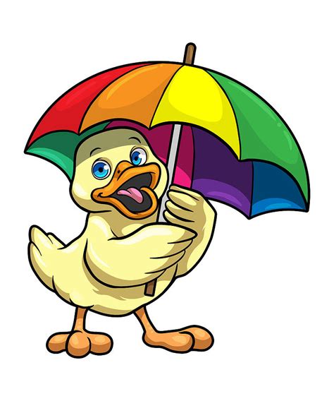 Duck With Umbrella Painting By Markus Schnabel Pixels