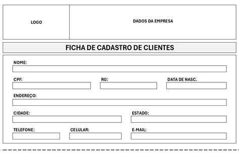 Ficha De Cadastro Modelos