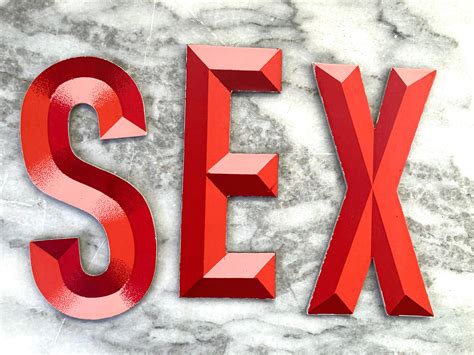 Vintage Red Board Letters Saying The Word Sex By Duro Art Etsy