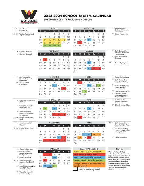 Worcester Public Schools Calendar 2024 24 - brook olenka