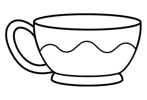 Dibujo Muy F Cil Para Colorear Una Taza Dibujo Para Imprimir De Una Taza Dibujo Para Descargar