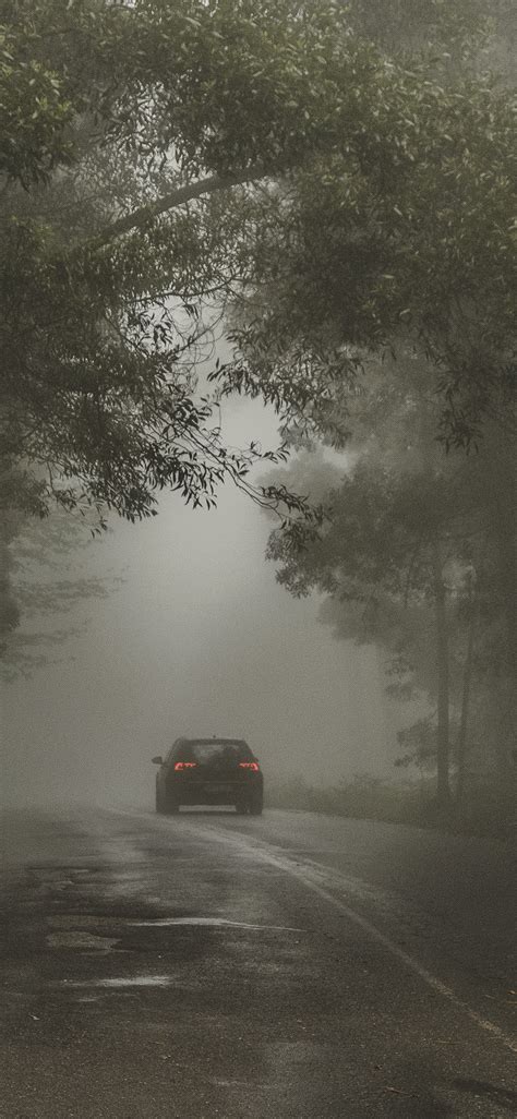 Backgrounds For Iphone Foggy Road