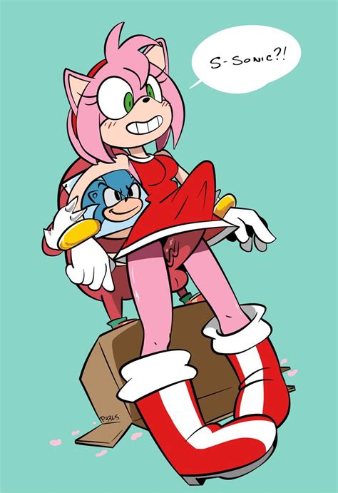 Rule 34 Amy Rose Anthro Boots Clothing Color Dress Echidna Female Furry Furry Only Green Eyes