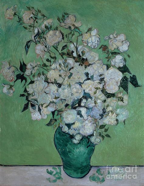 Van gogh envisioned his sunflower works as a series and worked diligently on them in anticipation of the i work at it every morning from sunrise, for the flowers wilt quickly and it is a matter of doing the whole. A Vase Of Roses Painting by Vincent van Gogh
