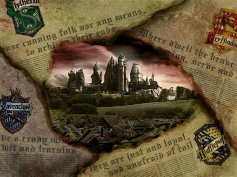 An Image Of Hogwart S Castle From The Harry Potter Movie On Old Newspaper