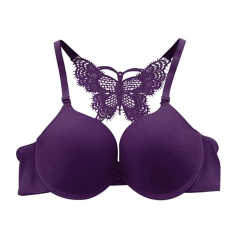 Sexy Front Open Smooth Bras Solid Fashion Lace Butterfly Women Charming