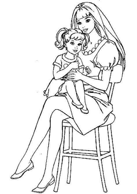 Barbie and Little Sister Coloring Pages: | Coloring Pages | Pinterest
