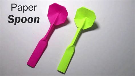 Origami Paper Spoon How To Make A Spoon Out Of Paper Paper Spoon