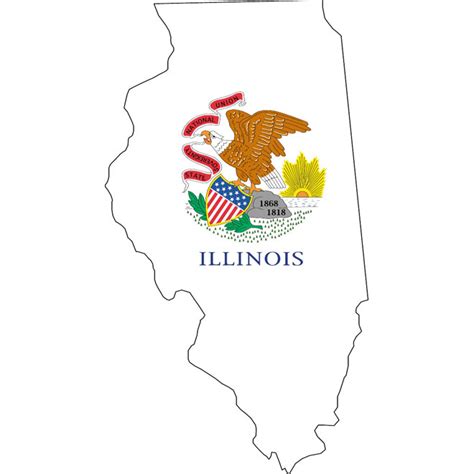 Map And Flag Of Illinois Royalty Free Stock Svg Vector And Clip Art