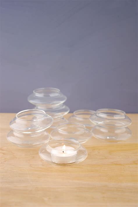 Floating Glass Tealight Candle Holders 12 Pcs