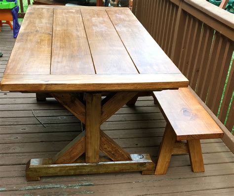 Outdoor Trestle Style Dining Table