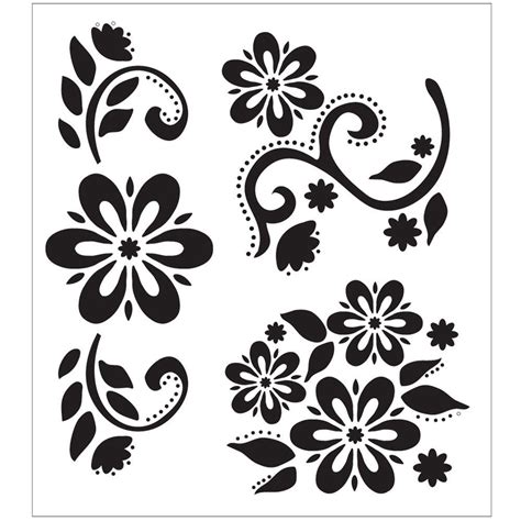 Free printable flower stencils patterns. Big Stencils For Painting | Tyres2c