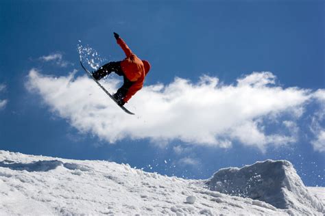 Snowboard Jump From Ramp Stylish Poster Photowall