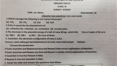 10 kelebihan penggunaan buku teks digital science year 2 dlp kssr. Class 9 Science Periodic test 3/ Post mid term question ...