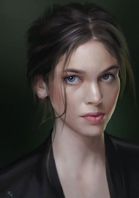 Drawing Practice Of The Female Head Zu Yu On Artstation At Https