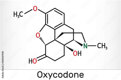 Oxycodone Molecule It Is Semisynthetic Opioid Medication Used For