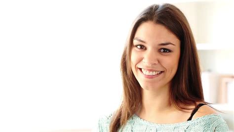 Pretty Smiling Happy Young Woman Stock Footage Video 100