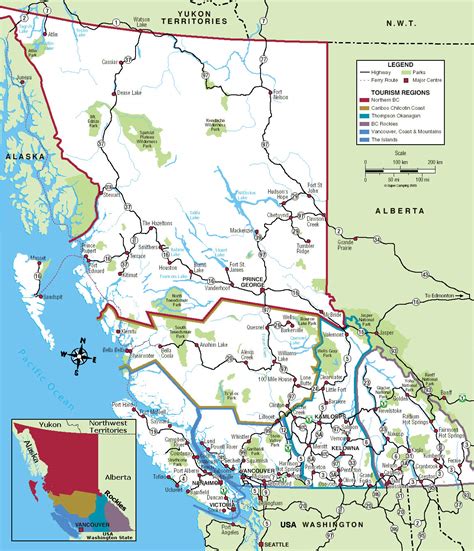 Road Map Of Bc Road Trip Part 3 Canada 2009